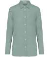 SP505 Spasso Ladies Long Sleeve Linen Shirt jade green colour image